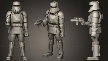 Military figurines Dictator Tank Driver Size Sample 3d model