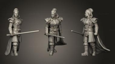 Military figurines Digel Sare with sword 3d model