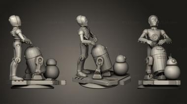 Military figurines Droids combo 3d model