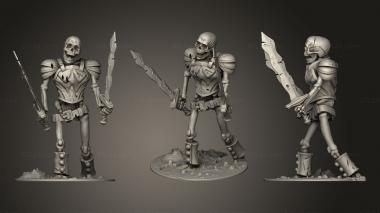 Military figurines Dual Sword Skeleton 3d model