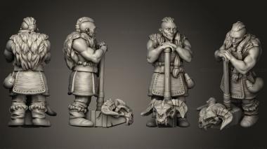 Military figurines Dwarf Barbarrian Thurronye 3d model