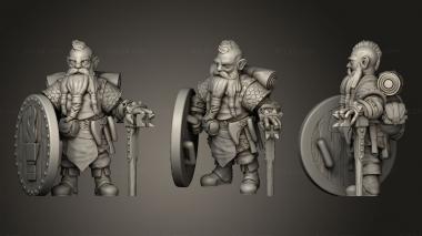 Military figurines Dwarf Cleric Miniature 3d model