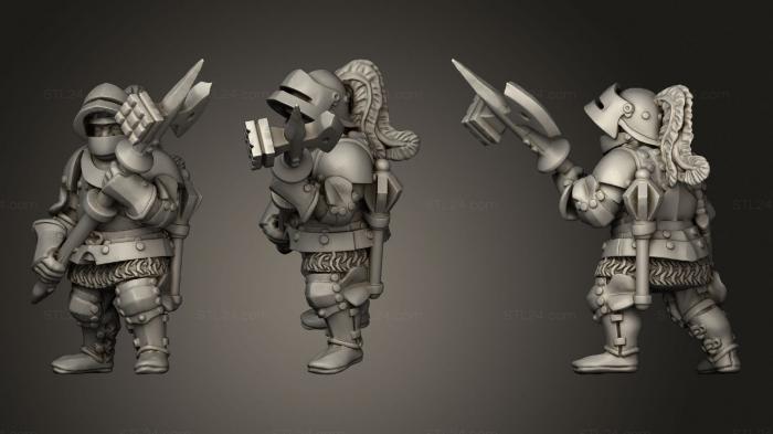 Military figurines (Dwarf Heavy Infantry   With Pollaxe, STKW_0863) 3D models for cnc