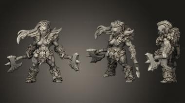 Military figurines Dwarf Heroine 3d model