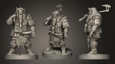 Military figurines Dwarf hunter 2 3d model