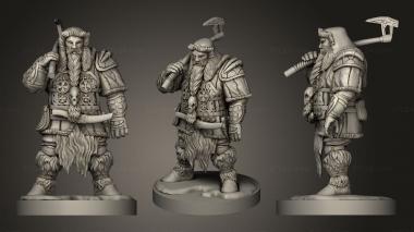 Military figurines Dwarf hunter 3d model