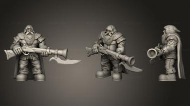Military figurines Dwarf Rifleman Standing 3d model