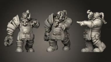 Military figurines Dwarven Engineer No Base 3d model