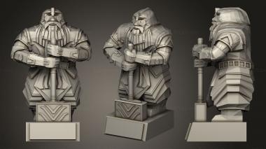 Military figurines Dwarven paragon rev1 fixed 3d model