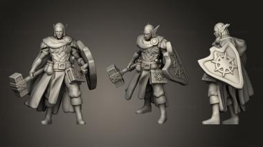 Military figurines Elf Cleric Miniature 3d model