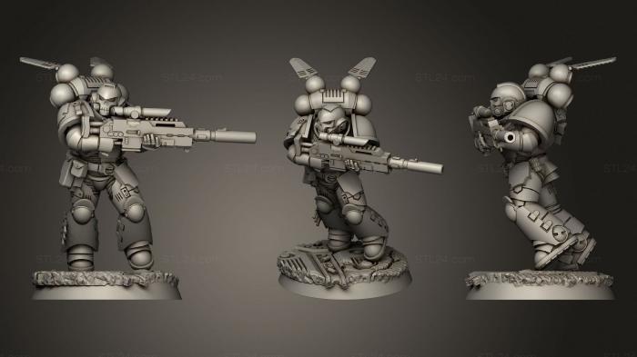Military figurines (Elite Assassin with jump pack, STKW_0905) 3D models for cnc