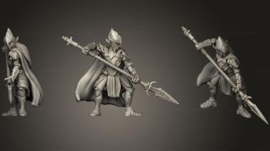 Military figurines Elven Spearman 3d model