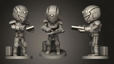 Military figurines Engineer stamped 3d model