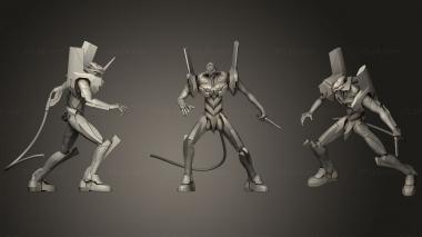 Military figurines evangelion unit 01 3d model