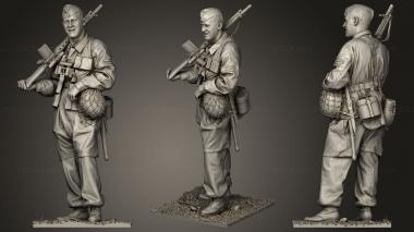Military figurines Fallschirmjager 1944 3d model