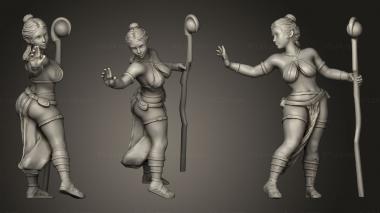 Military figurines Female adventurer Mage 3d model