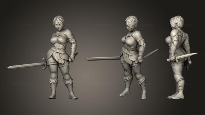 Military figurines (Female adventurer Rogue, STKW_0940) 3D models for cnc