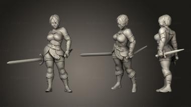 Military figurines Female adventurer Rogue 3d model