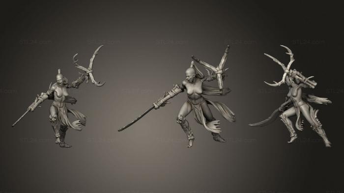 Military figurines (female cultist 2 003, STKW_0944) 3D models for cnc