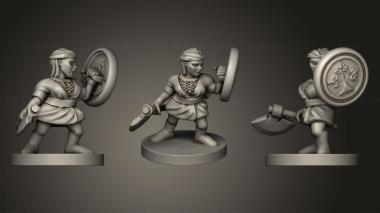 Military figurines Female Dwarven Cleric In Kimono 3d model