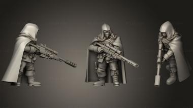 Military figurines Feudal Guard Skirmisher Team Pose 1 3d model