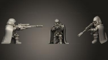 Military figurines Feudal Guard Skirmisher Team Pose 2 3d model