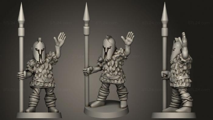 Military figurines (Firbolg Spearman, STKW_0961) 3D models for cnc