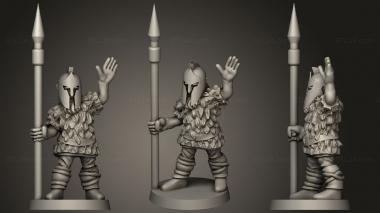Military figurines Firbolg Spearman 3d model