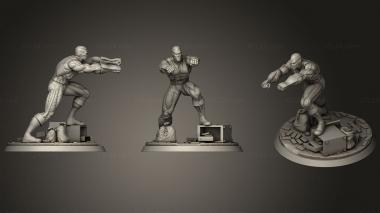 Military figurines fixed lines Crowd Funding Shocke 3d model