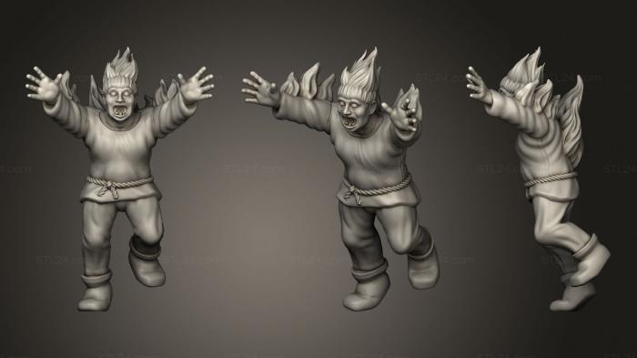 Military figurines (Fleeing Peasant, STKW_0979) 3D models for cnc