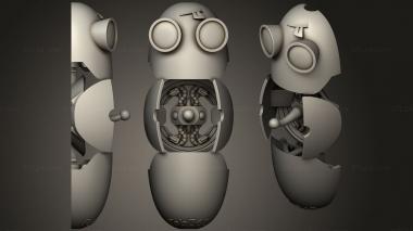 Military figurines Foldable Robot GIR 3d model