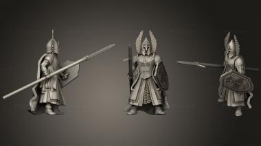 Military figurines Fountain Guard Advancing 3d model