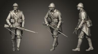 Military figurines french soldier 1 3d model