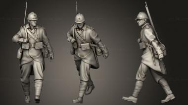 Military figurines french soldier 5 3d model