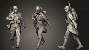 Military figurines french soldier ww1 1 3d model