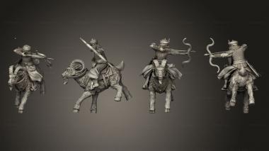 Military figurines Mounts 01 3d model
