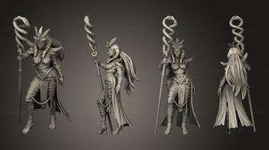 Military figurines Mummy Lord mummy queen archer 3d model