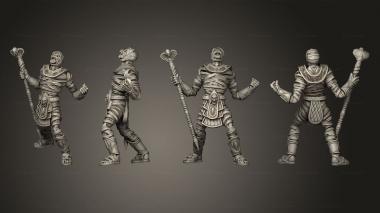 Military figurines Mummy Mage Angry 3d model