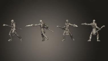 Military figurines Mummy Mage Attacking 3d model