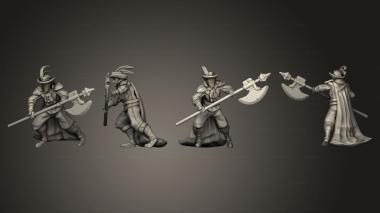 Military figurines Musketeer Halberd 3d model