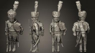 Military figurines Napoleon with Murat chasseur garde 3d model