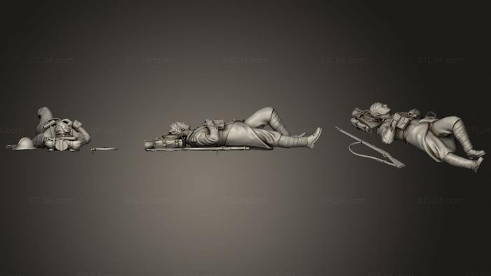 Military figurines (french soldies ww1 3, STKW_1007) 3D models for cnc