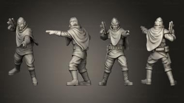 Military figurines Naval Troopers authority navy field commander cape 3d model