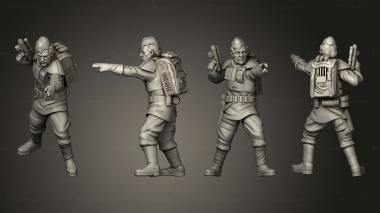 Military figurines Naval Troopers authority navy field commander pack 3d model