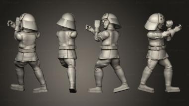 Military figurines Navy Crew Corpse 3d model