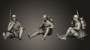 Military figurines french soldies ww1 4 3d model