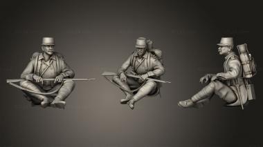 Military figurines french soldies ww1 5 3d model