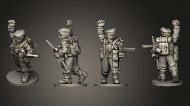 Military figurines NCO paratrooper 08 3d model