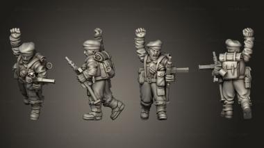 Military figurines NCO paratrooper 12 3d model