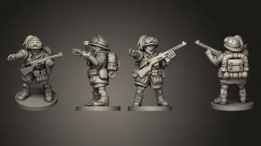 Military figurines NCO paratrooper 16 3d model